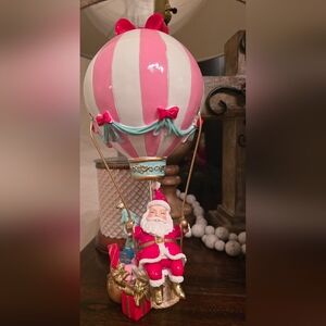 Santa Hot Air Balloon Figurine